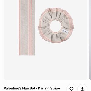Parker Women's Hair Set - Pink and Gray Stripes